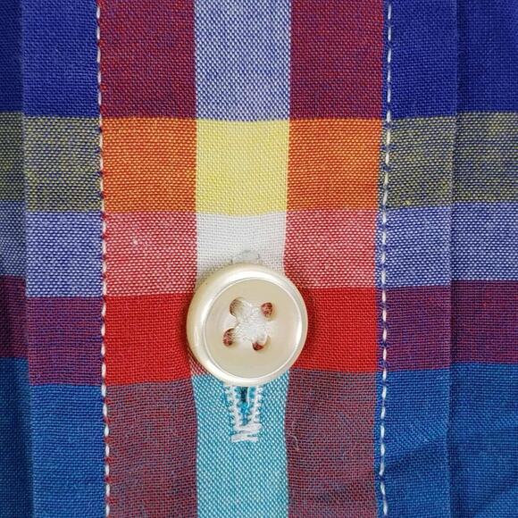 Polo Ralph Lauren Shirt Oxford Button Down Multicolor Plaid SS Size Medium M - Picture 4 of 9